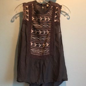 Anthropologie embroidered blouse